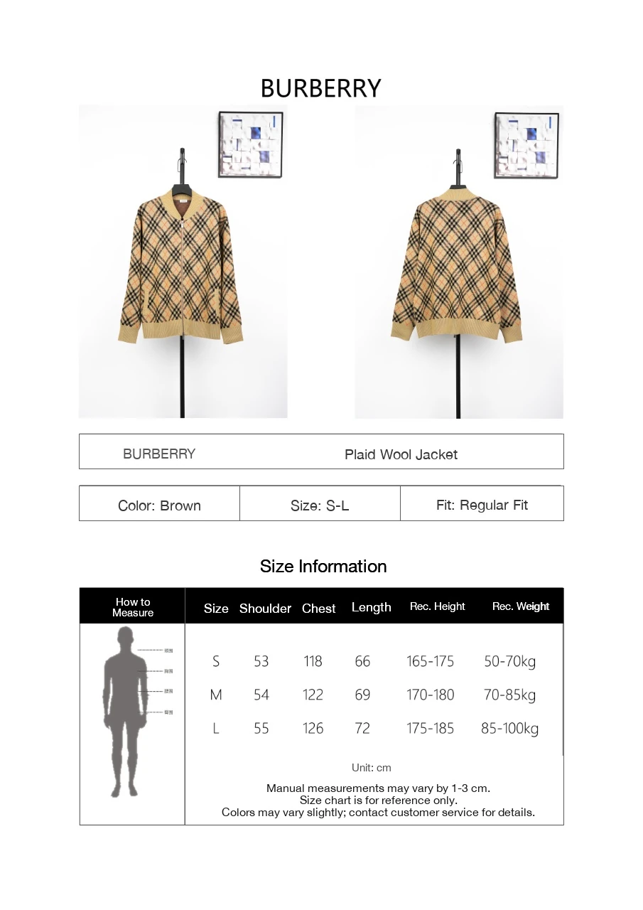 Burberry Beige Check Wool Blend Jacket product photo from LabelPicks