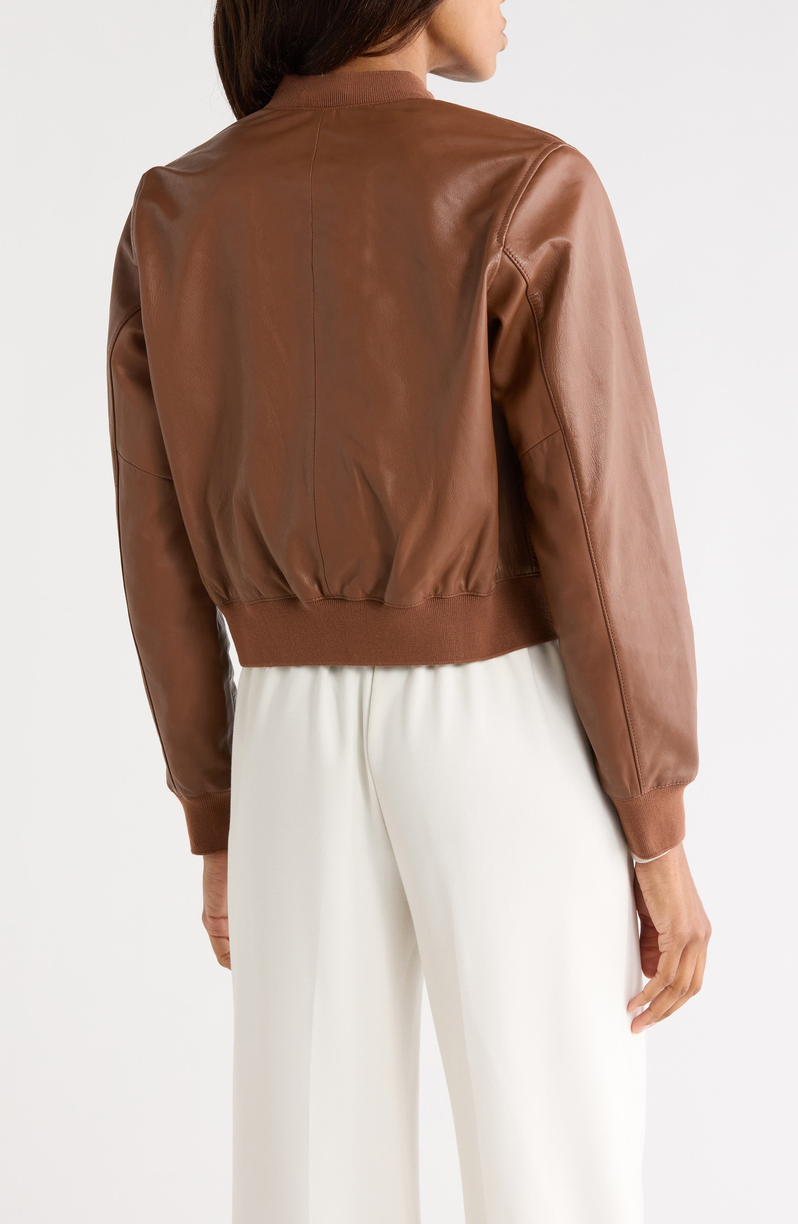 AllSaints Riley Leather Bomber Jacket