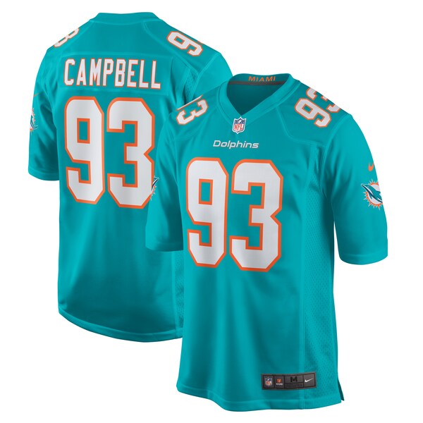 Calais Campbell Miami Dolphins Nike  Game Jersey -  Aqua