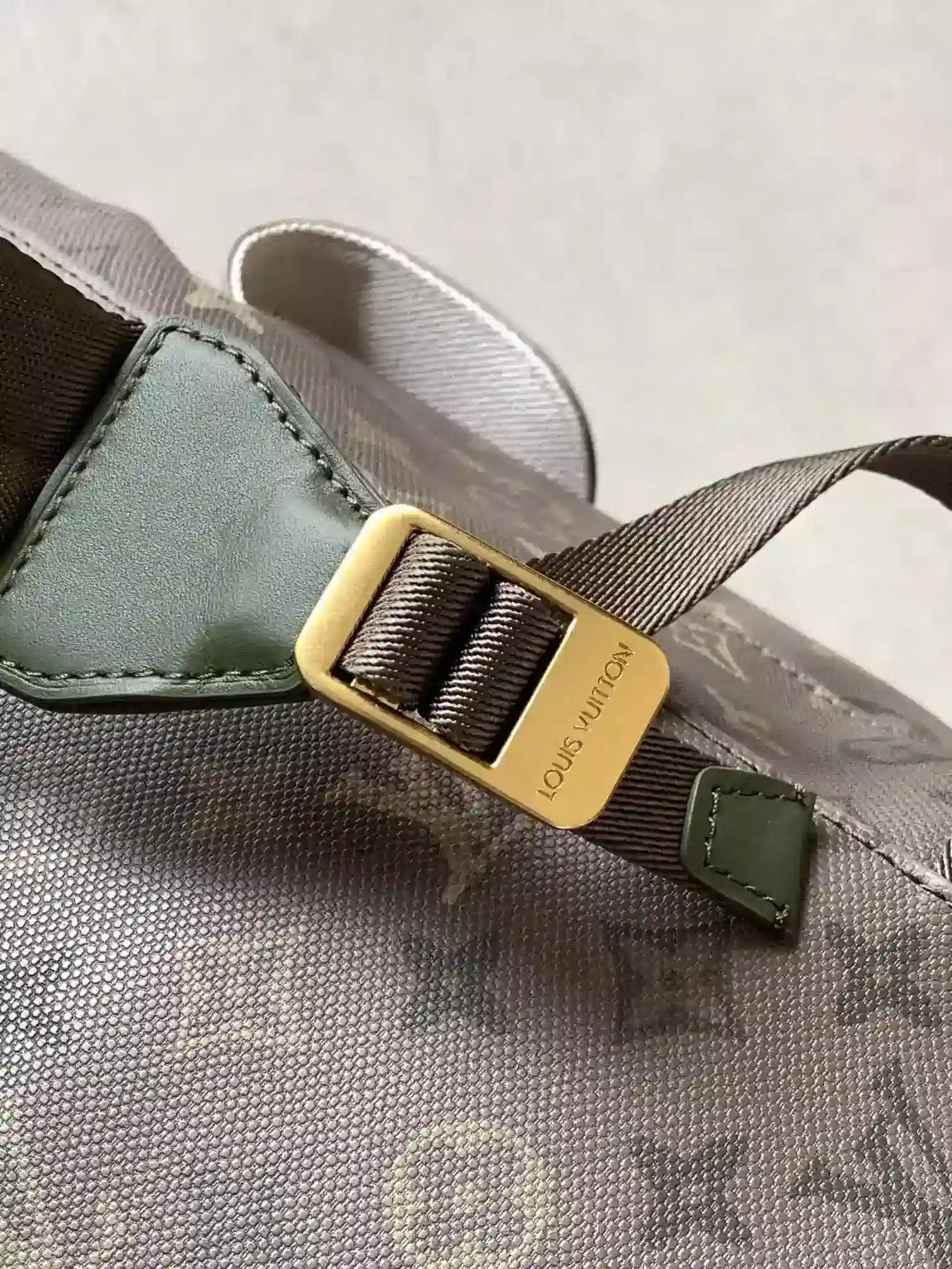 Louis Vuitton Christopher Green Canvas and Leather Backpack product photo from LabelPicks