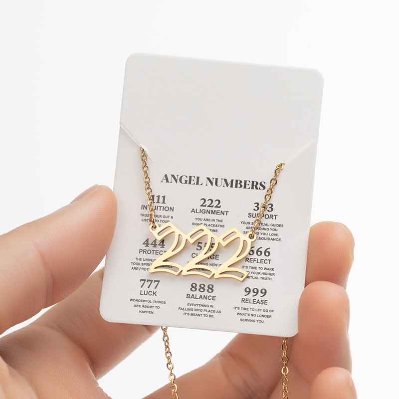 New Openwork 222 Angel Number Necklace