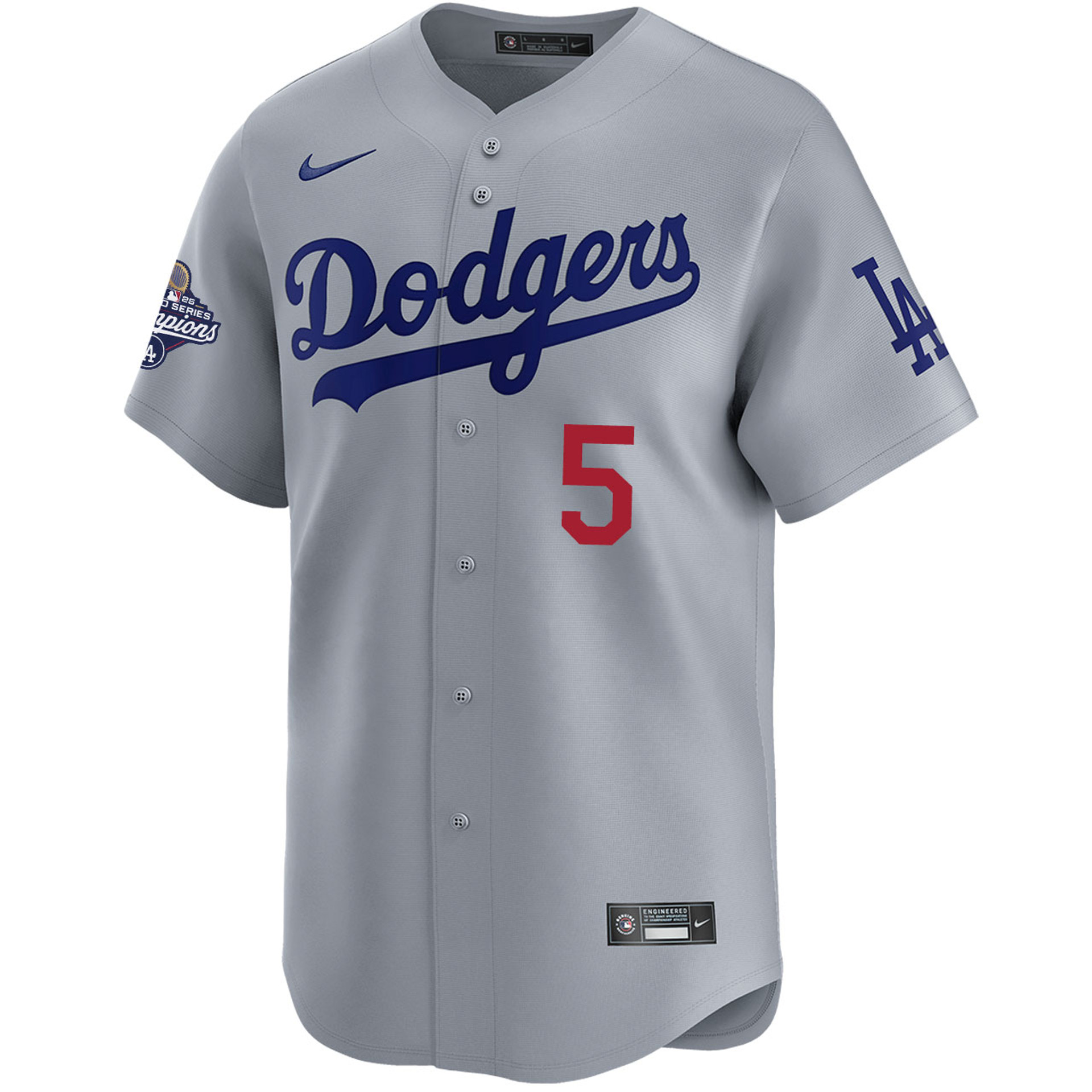 Freddie Freeman Los Angeles Dodgers Nike 2025 World Series Champions Limited Jersey - Grey