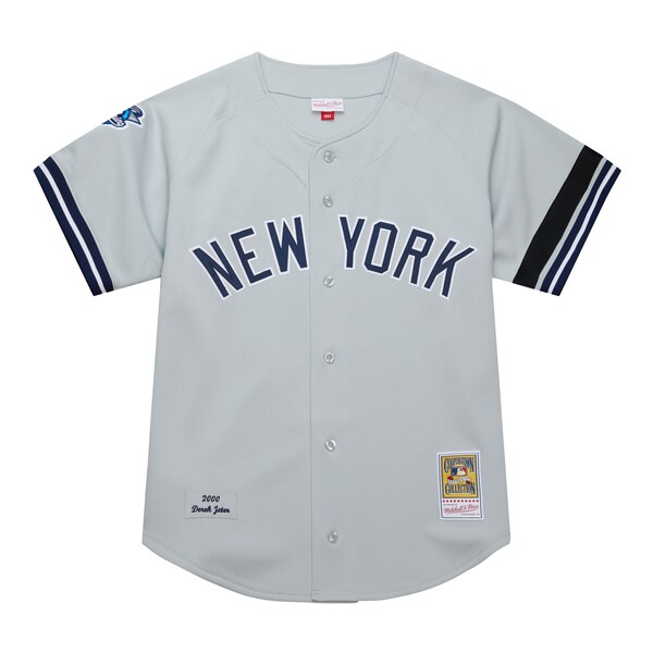 Derek Jeter New York Yankees  Cooperstown Collection 2000 World Series Authentic Jersey - Gray