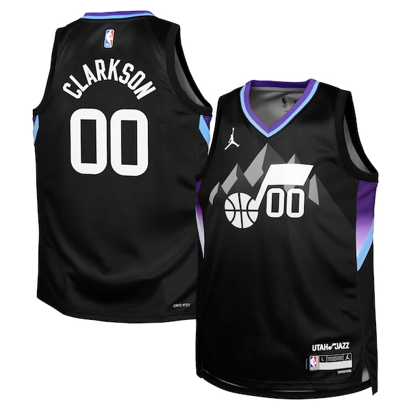 Jordan Clarkson Utah Jazz Jordan Brand Youth Swingman Jersey - Statement Edition - Black