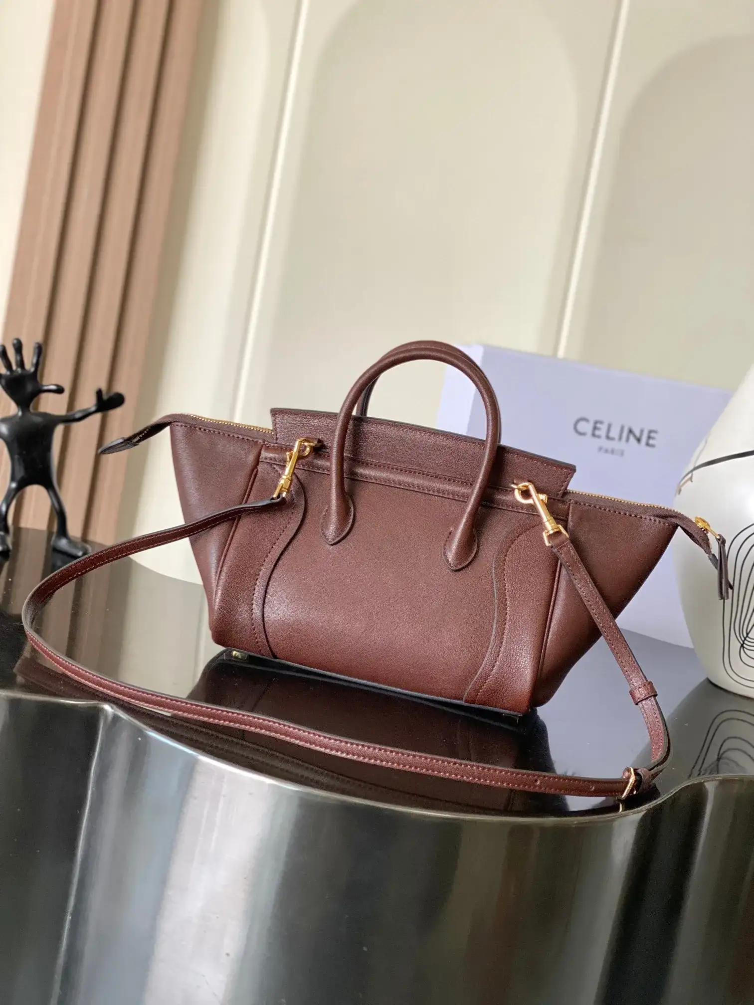 Celine Lambskin Luggage Top Handle Bag product photo from LabelPicks
