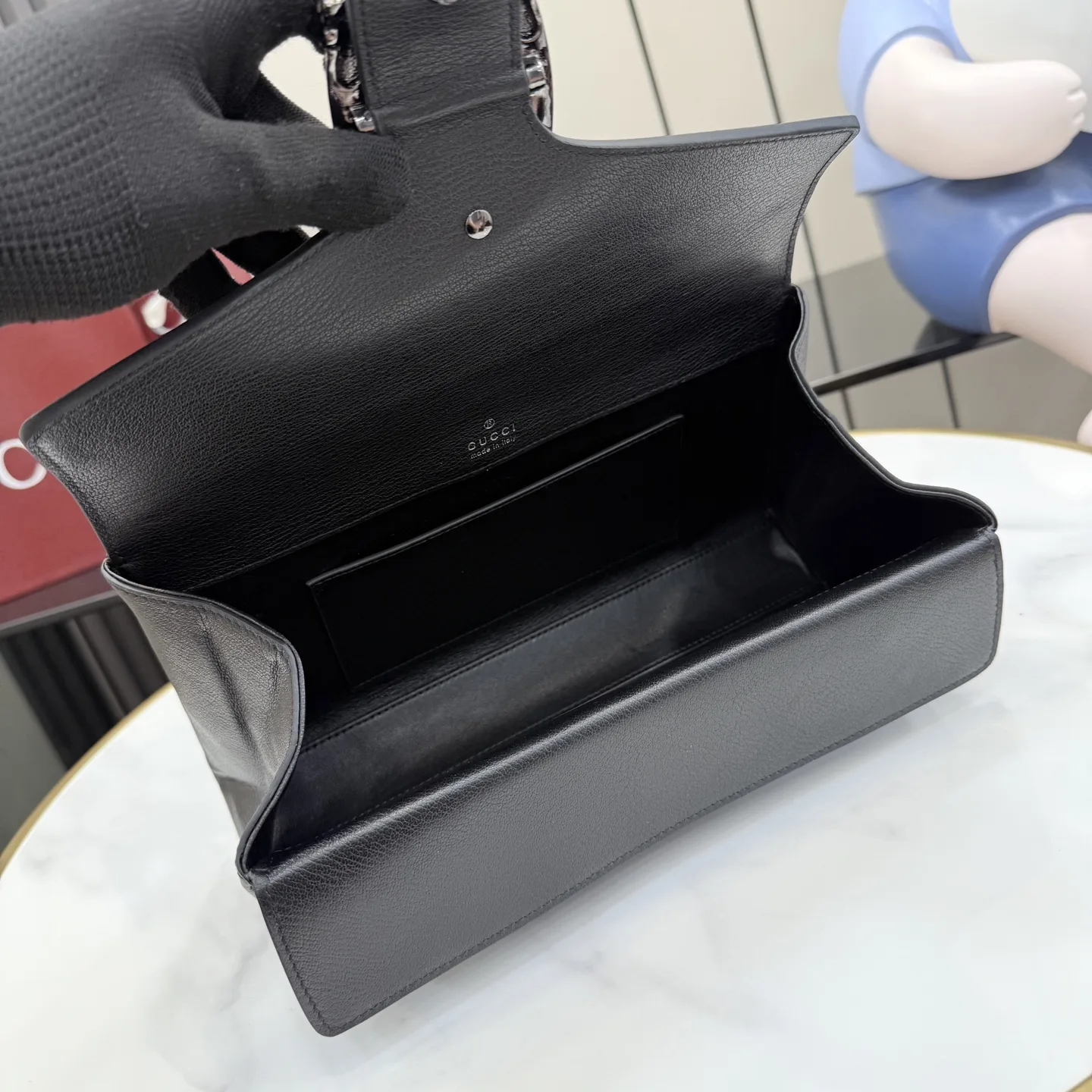 Gucci Dionysus Black Grained Leather Shoulder Bag product photo from LabelPicks