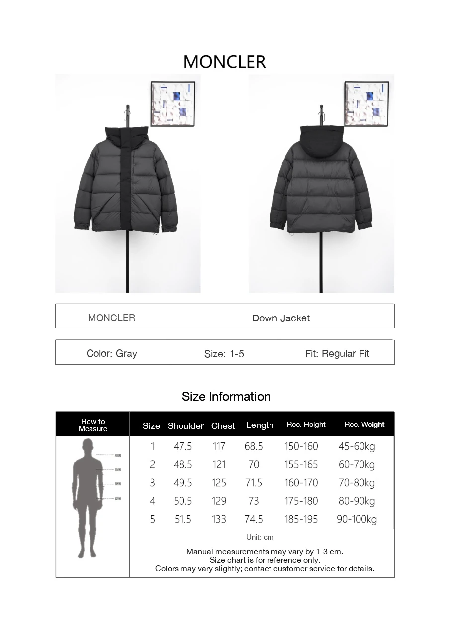 Moncler Charcoal Paneled Quilted Down Jacket product photo from LabelPicks