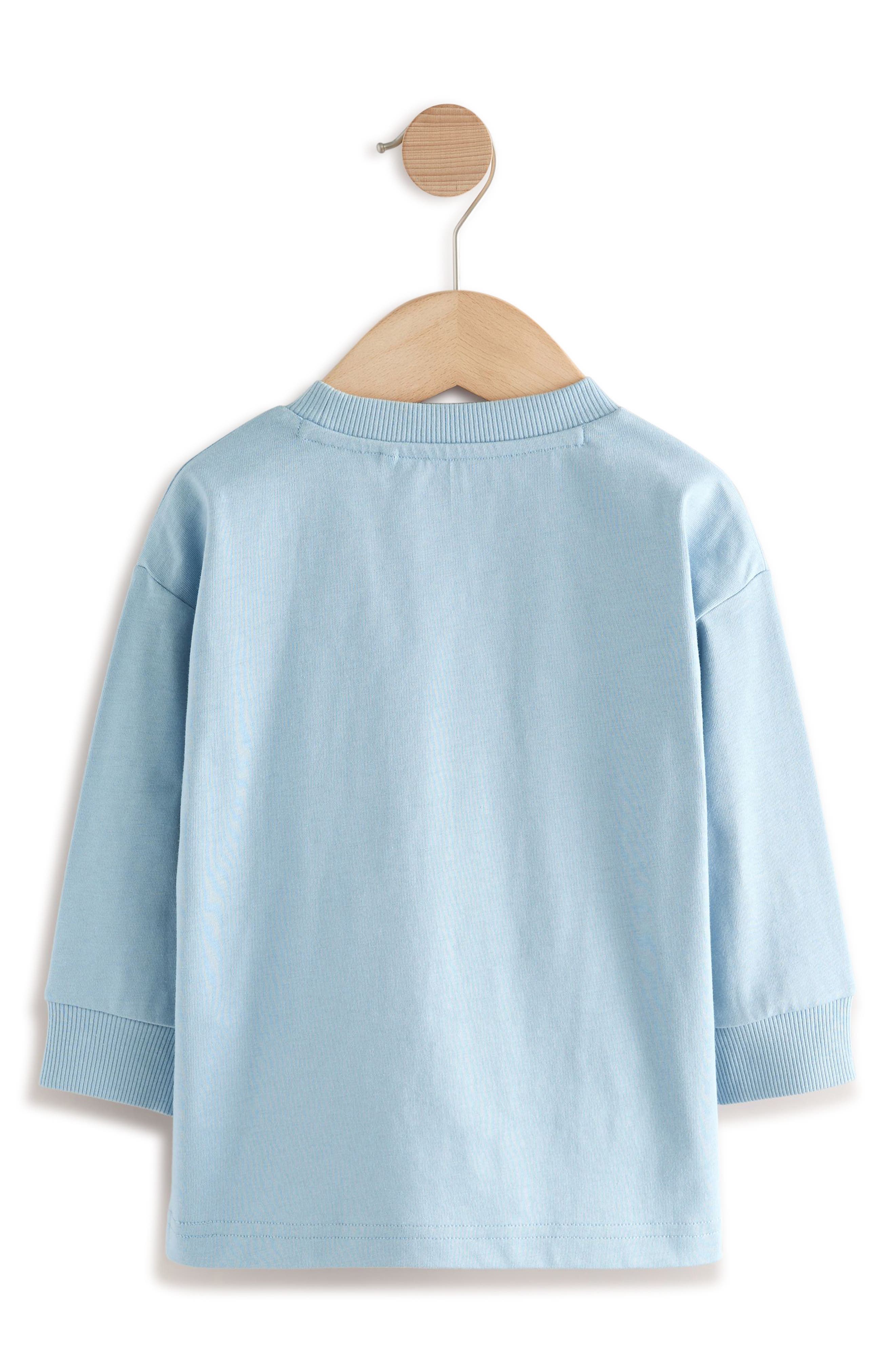 NEXT Kids' Assorted 3-Pack Critter & Stripe Long Sleeve Cotton T-Shirts