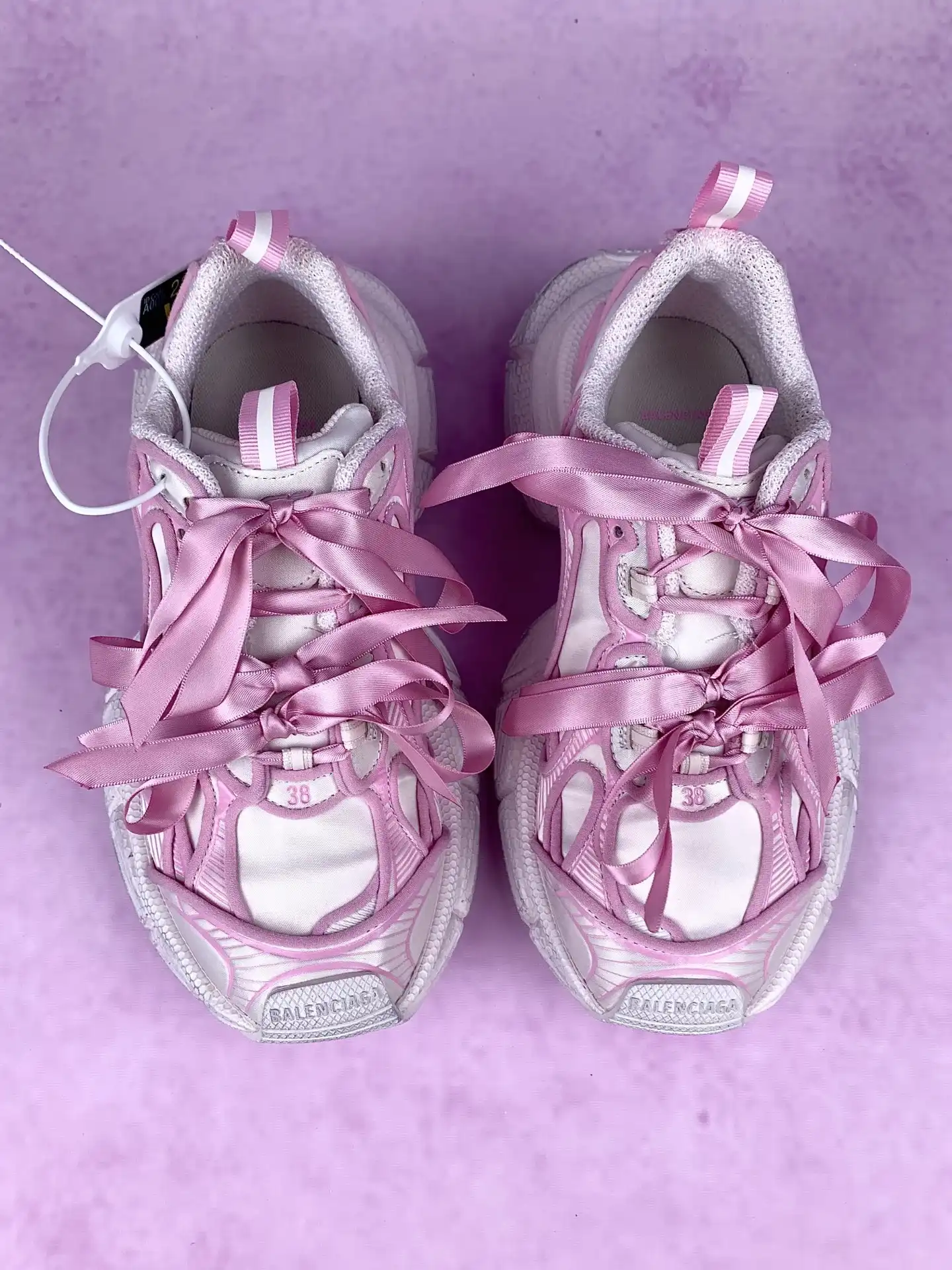 3XL Satin Bow Sneaker in Pink product photo from LabelPicks
