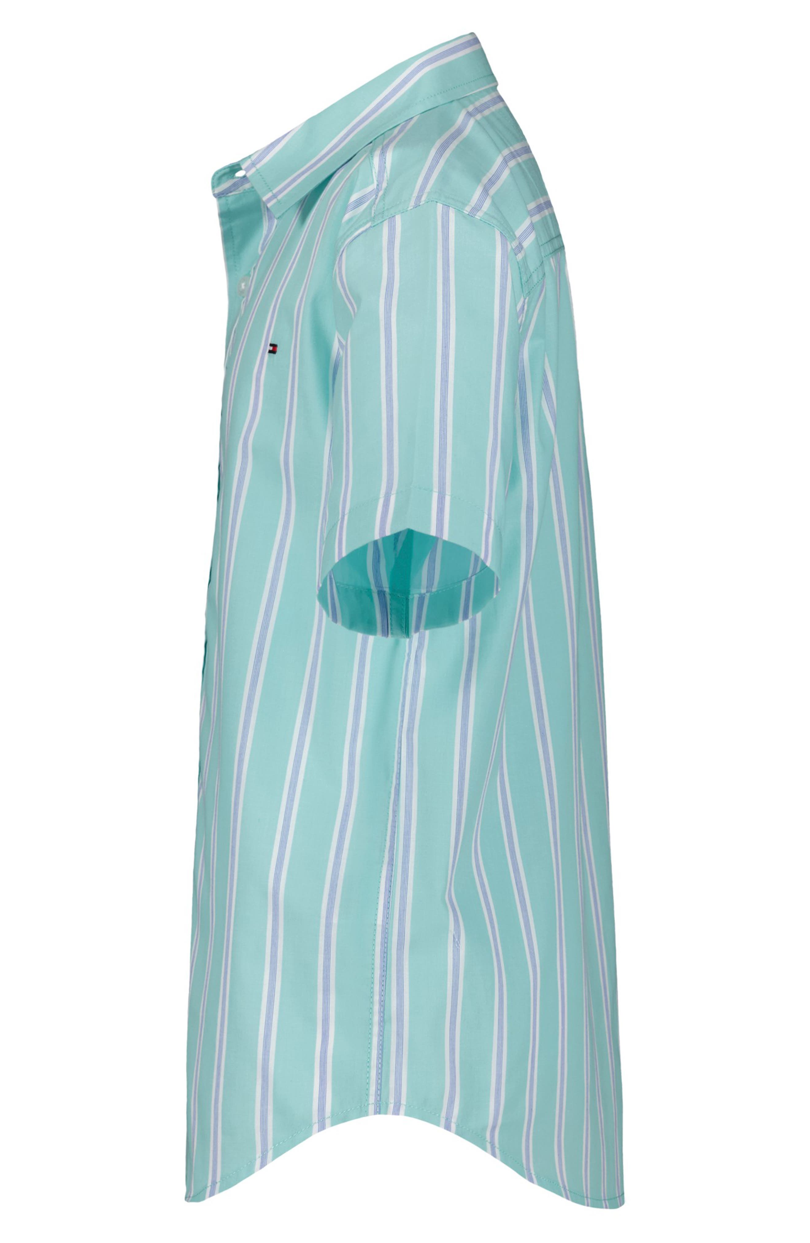 Tommy Hilfiger Kids' Candy Stripe Short Sleeve Button-Up Shirt