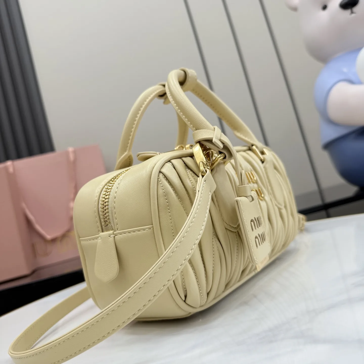 Miu Miu Lambskin Matelasse Top Handle Bag product photo from LabelPicks