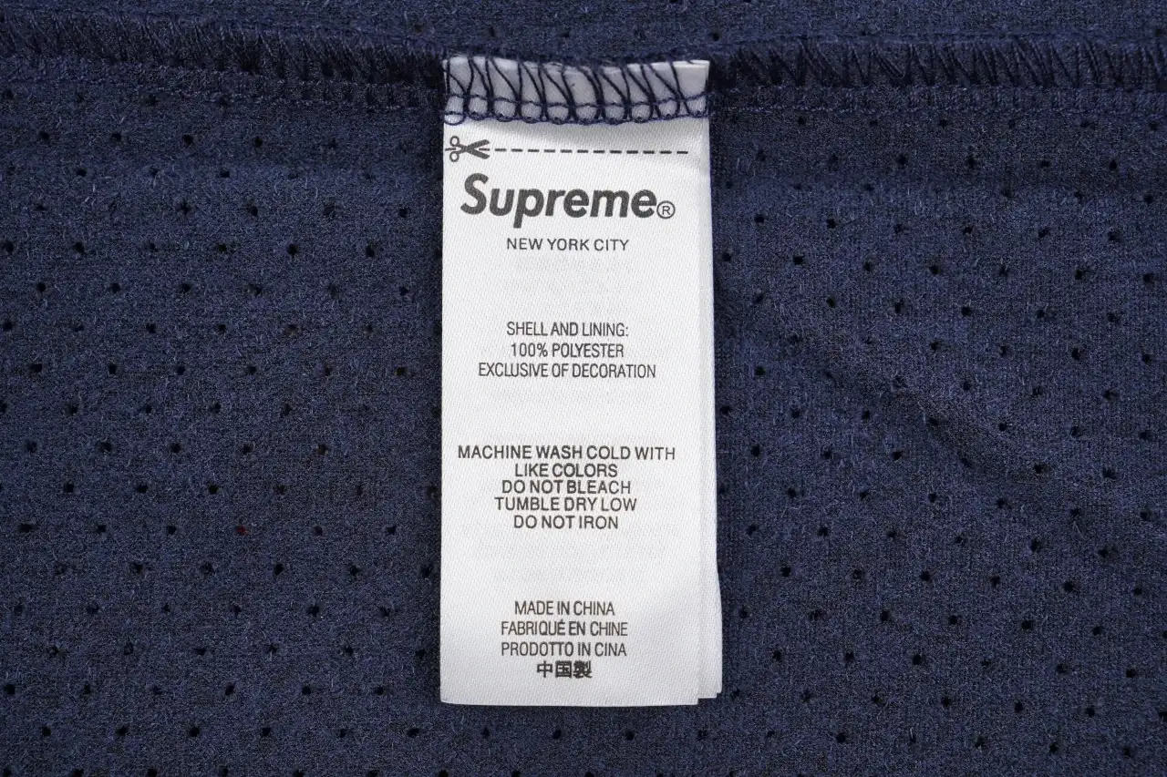 Supreme Navy Suede Mesh Baseball Jersey product photo from LabelPicks