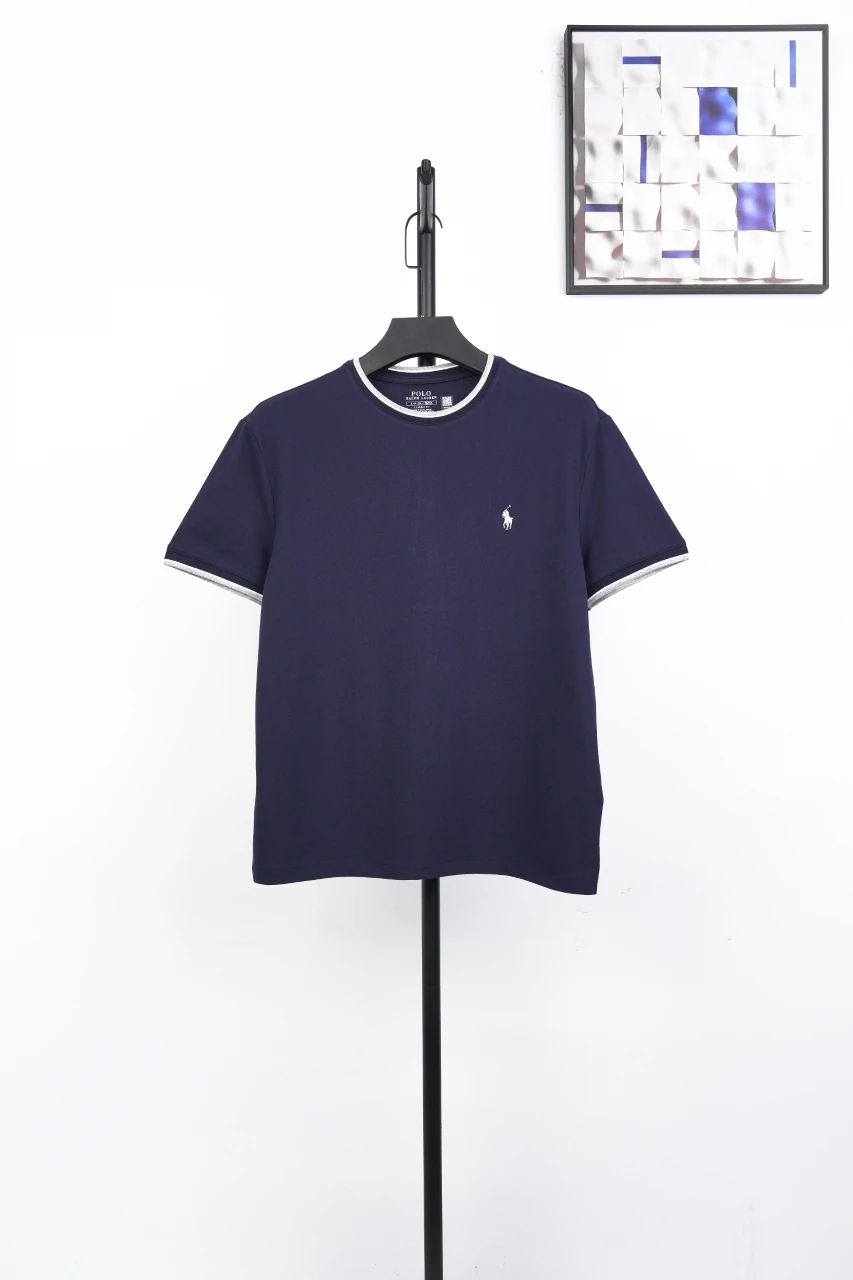 Ralph Lauren Navy Contrast Trim Pony Embroidered T-Shirt product photo from LabelPicks