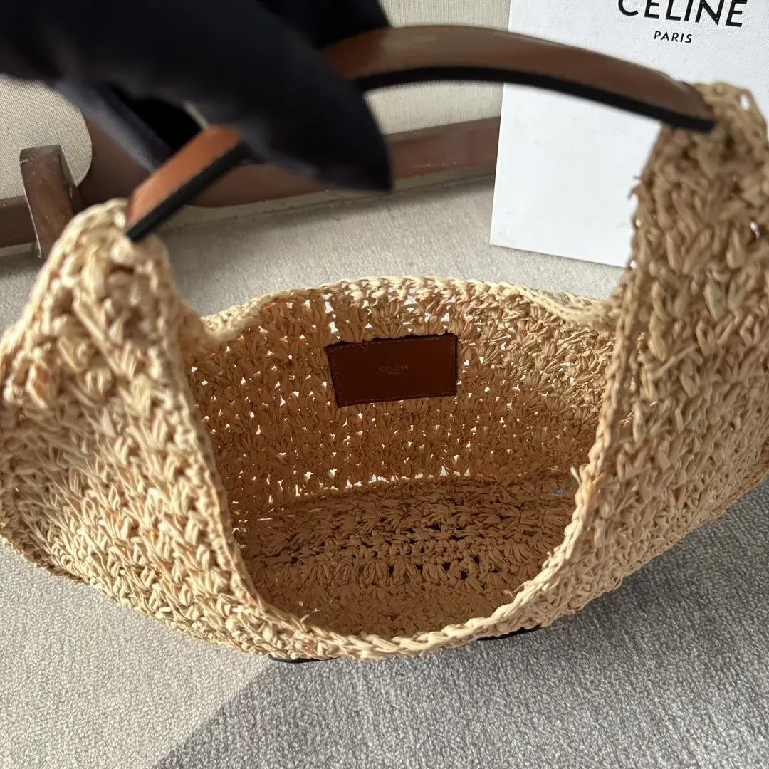 Celine Straw Woven Triomphe Hobo Bag product photo from LabelPicks