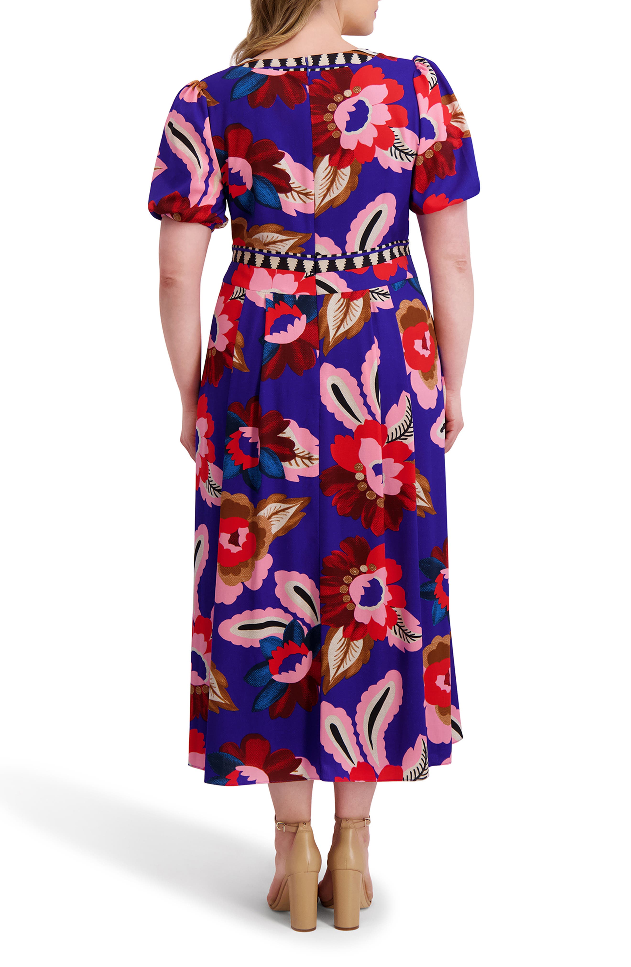 Kensie Printed Woven Maxi Dress