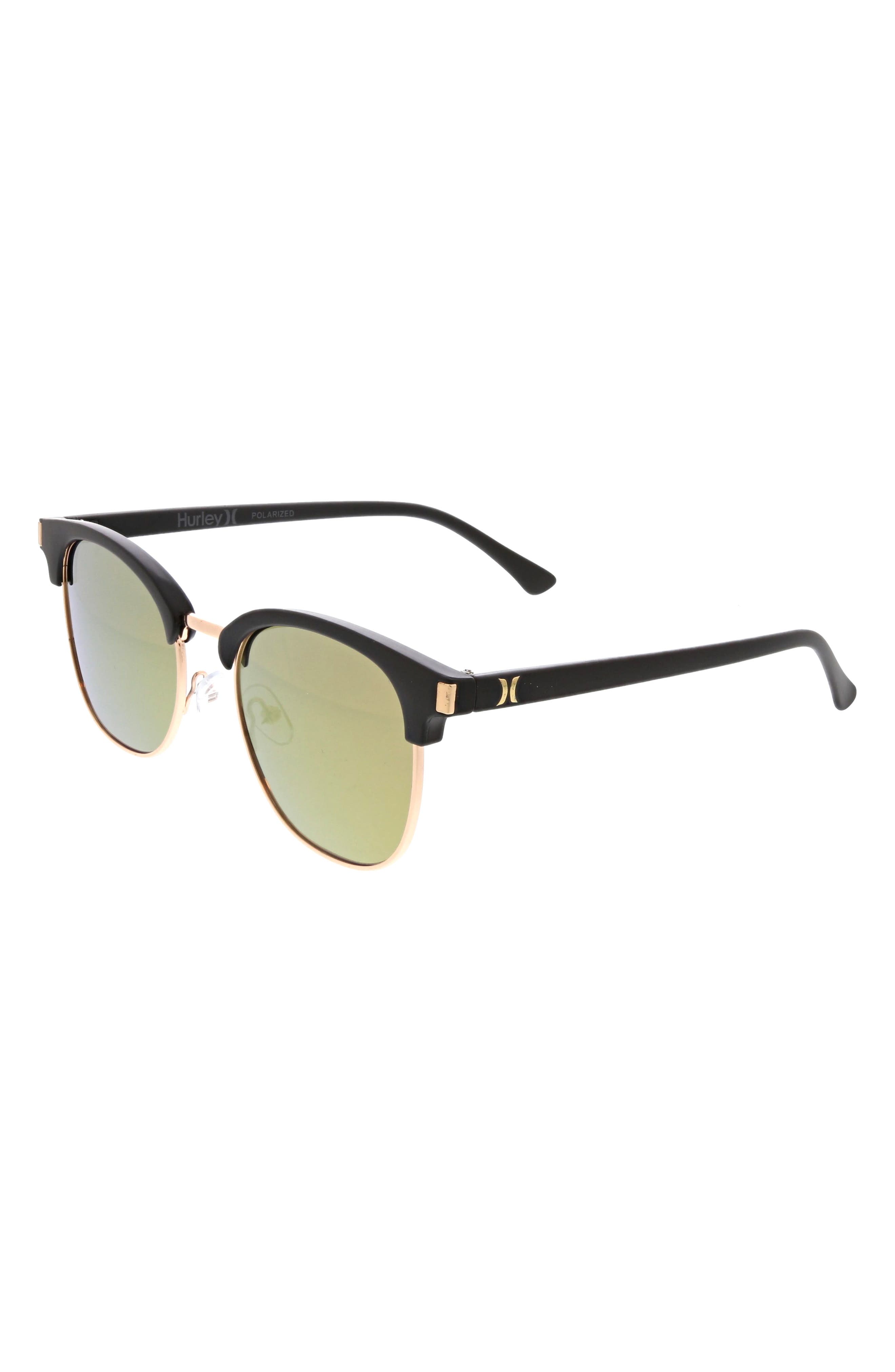 Hurley 52mm Retro Half Rim Sunglasses