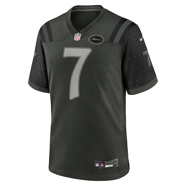 Justin Fields New York Jets Nike 2025 Rivalries Collection Game Jersey - Gotham Green