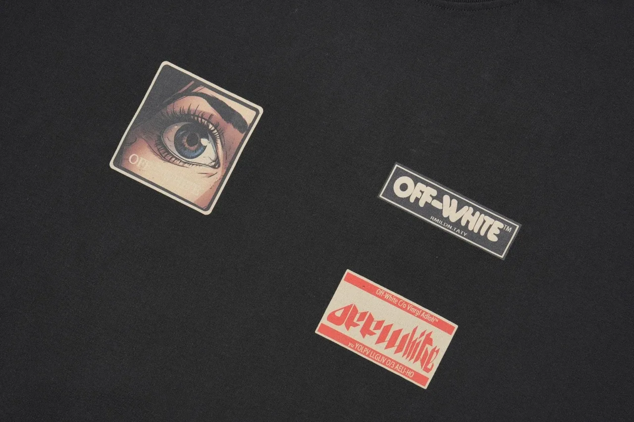 Off-White Black Eye Letter Logo T-Shirt product photo from LabelPicks