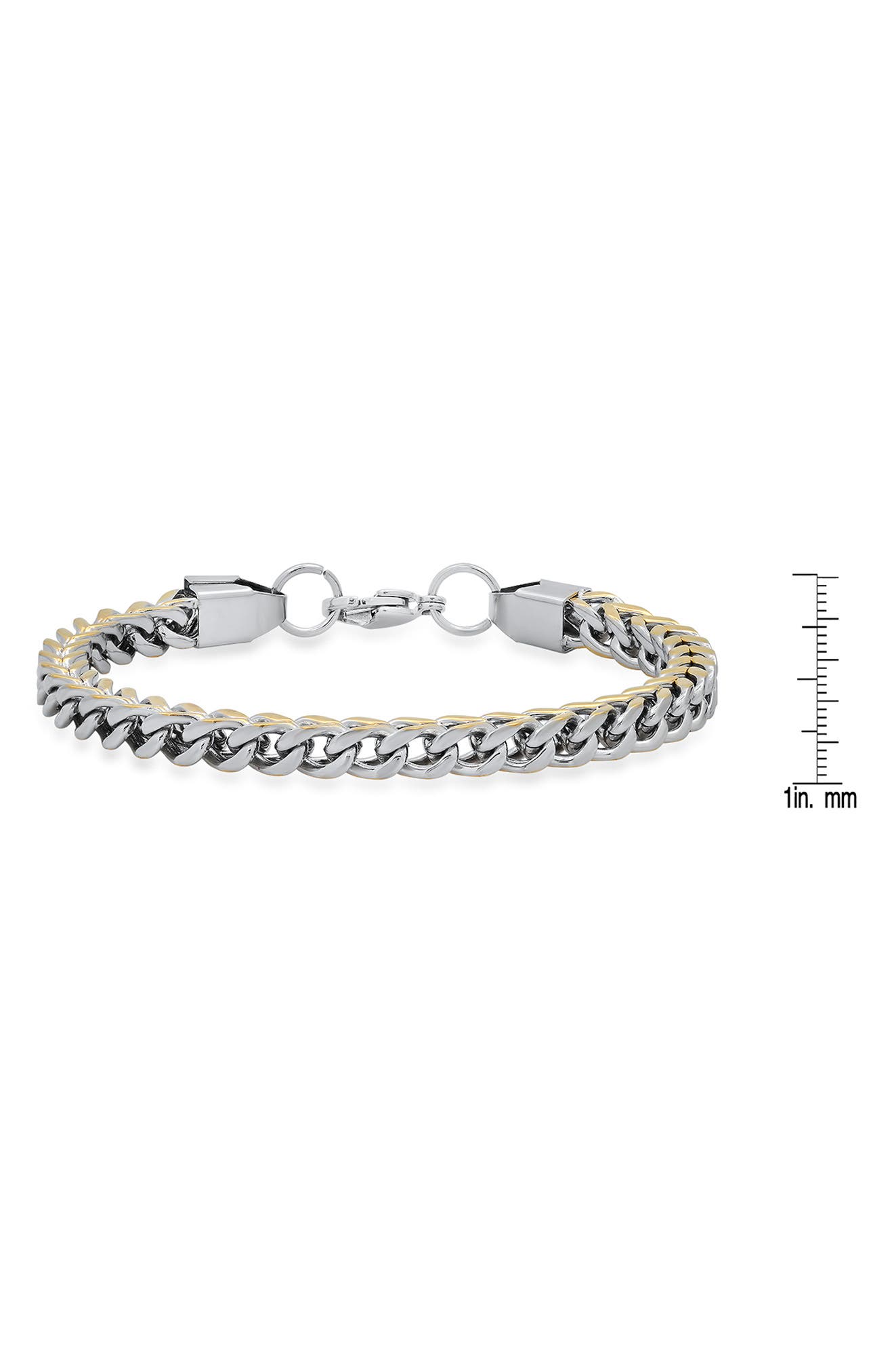 HMY JEWELRY Stainless Steel Curb Chain Bracelet