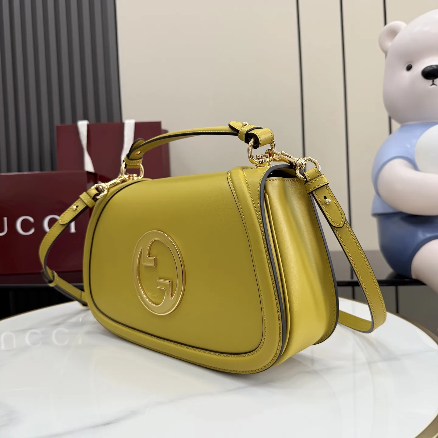 Gucci Yellow GG Supreme Canvas Crossbody Bag product photo from LabelPicks