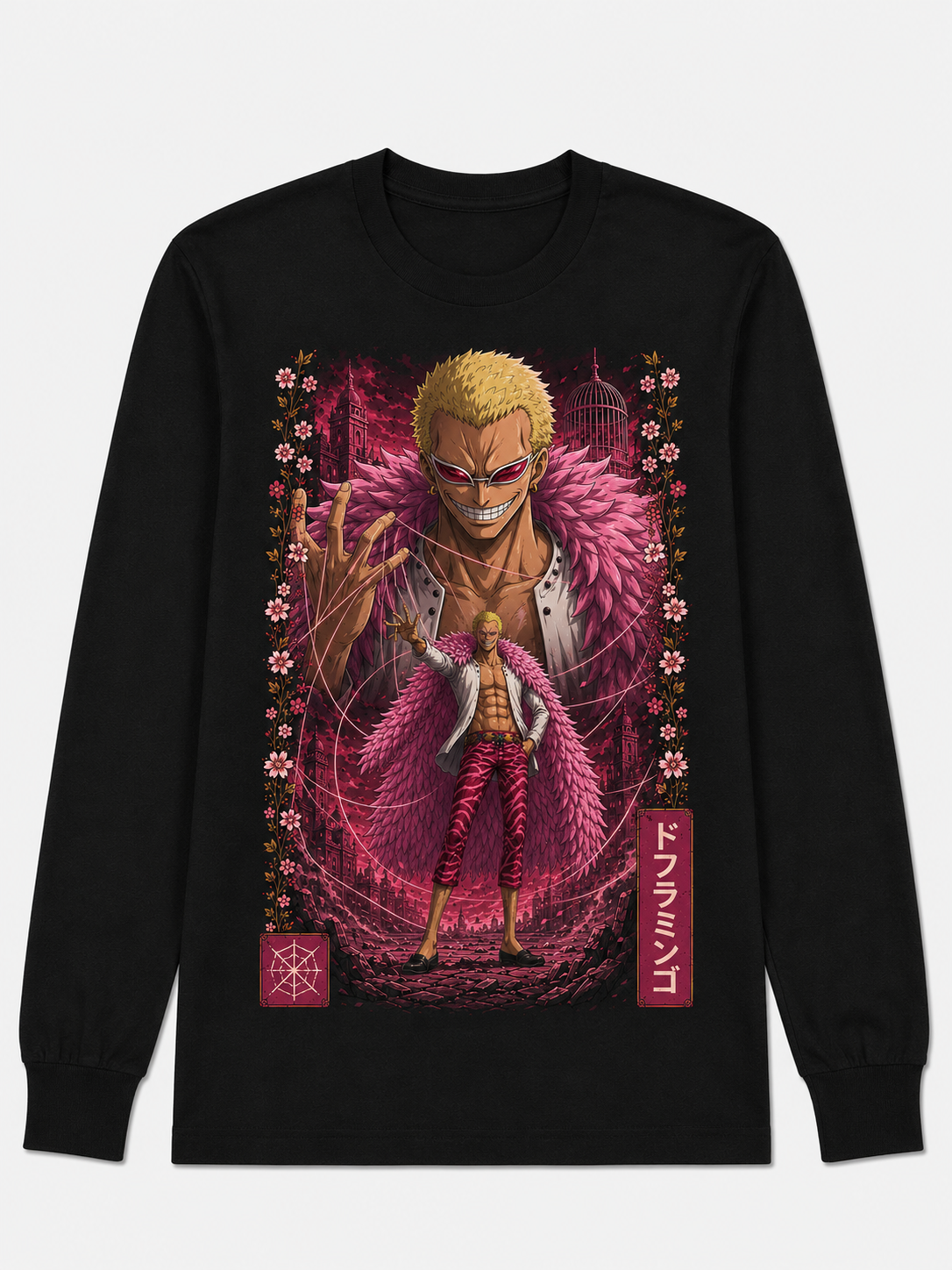 Remera Anime Doflamingo One Piece Manga Corta