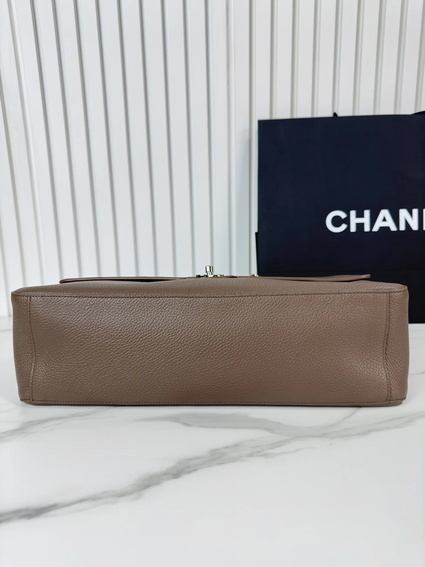 Chanel Brown Classic Flap Grained Leather Crossbody Bag product photo from LabelPicks