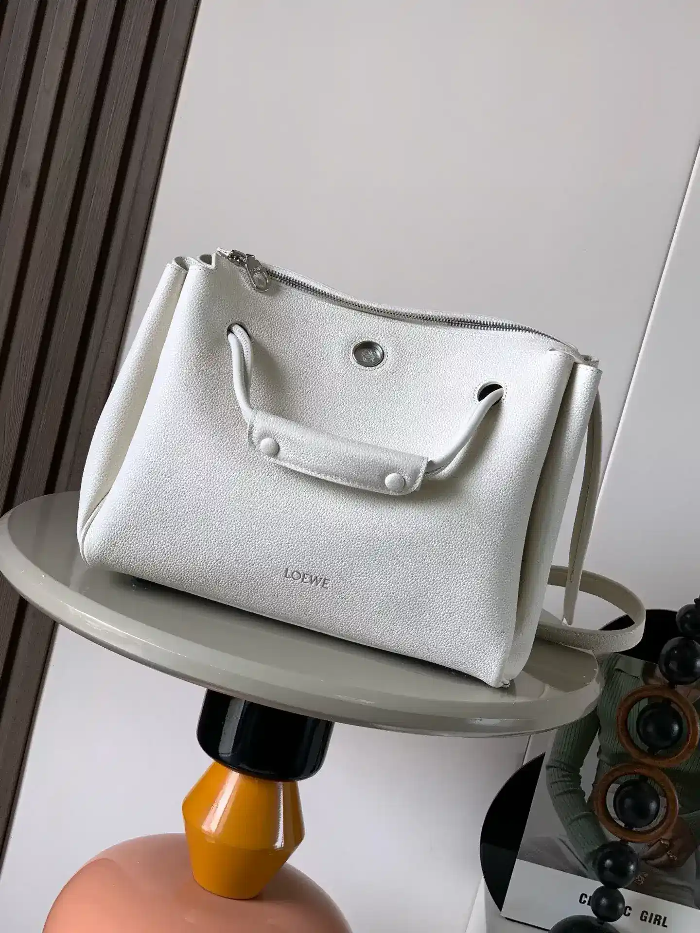 Loewe White Lambskin Top Handle Bag product photo from LabelPicks