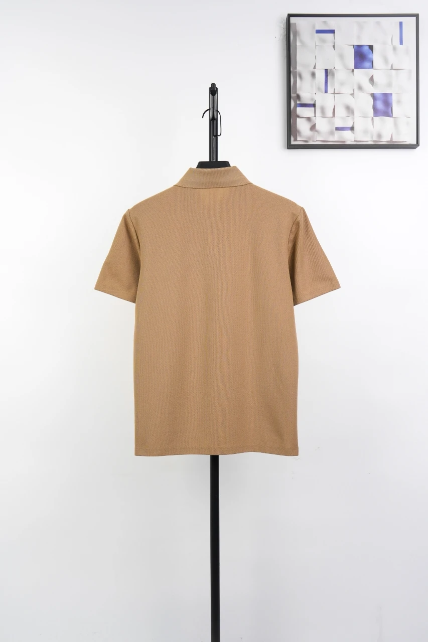 Burberry Khaki Check Equestrian Knight Embroidered Polo Shirt product photo from LabelPicks