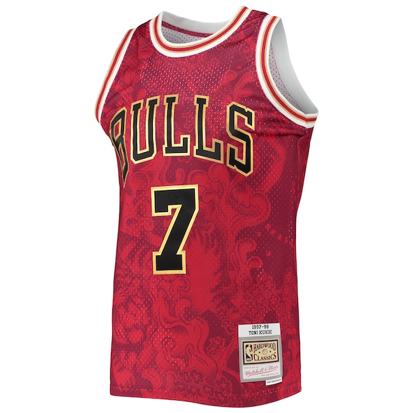 Toni Kukoc Chicago Bulls Hardwood Classics 1997/98 Lunar New Year Swingman Jersey - Red