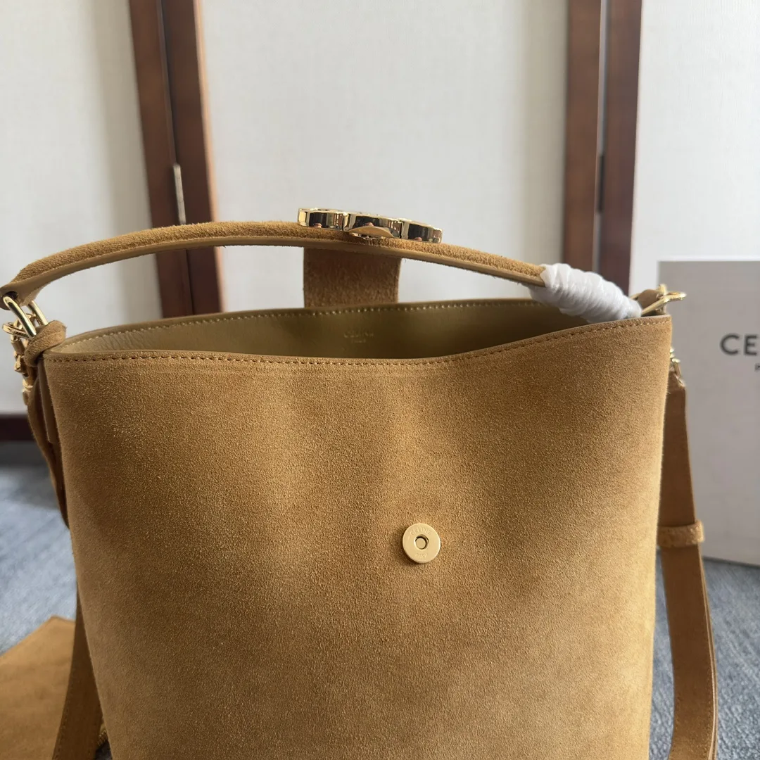 Celine Brown Louise Calfskin Bucket Bag product photo from LabelPicks