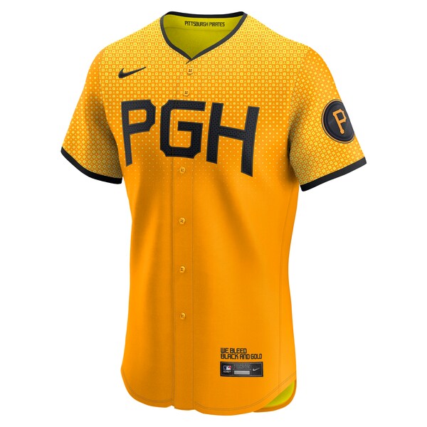 Roberto Clemente Pittsburgh Pirates Nike City Connect Elite Player Jersey - Gold