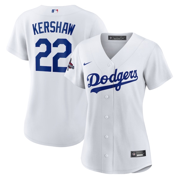 Clayton Kershaw Los Angeles Dodgers Nike Women's 2024 World Series Champions Home Replica Player Jersey - White