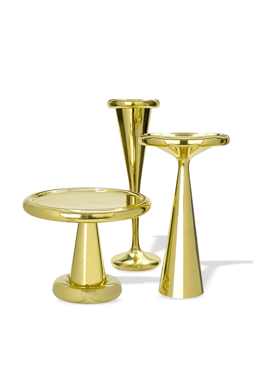 TOM DIXON שולחן צד עגול בזהב