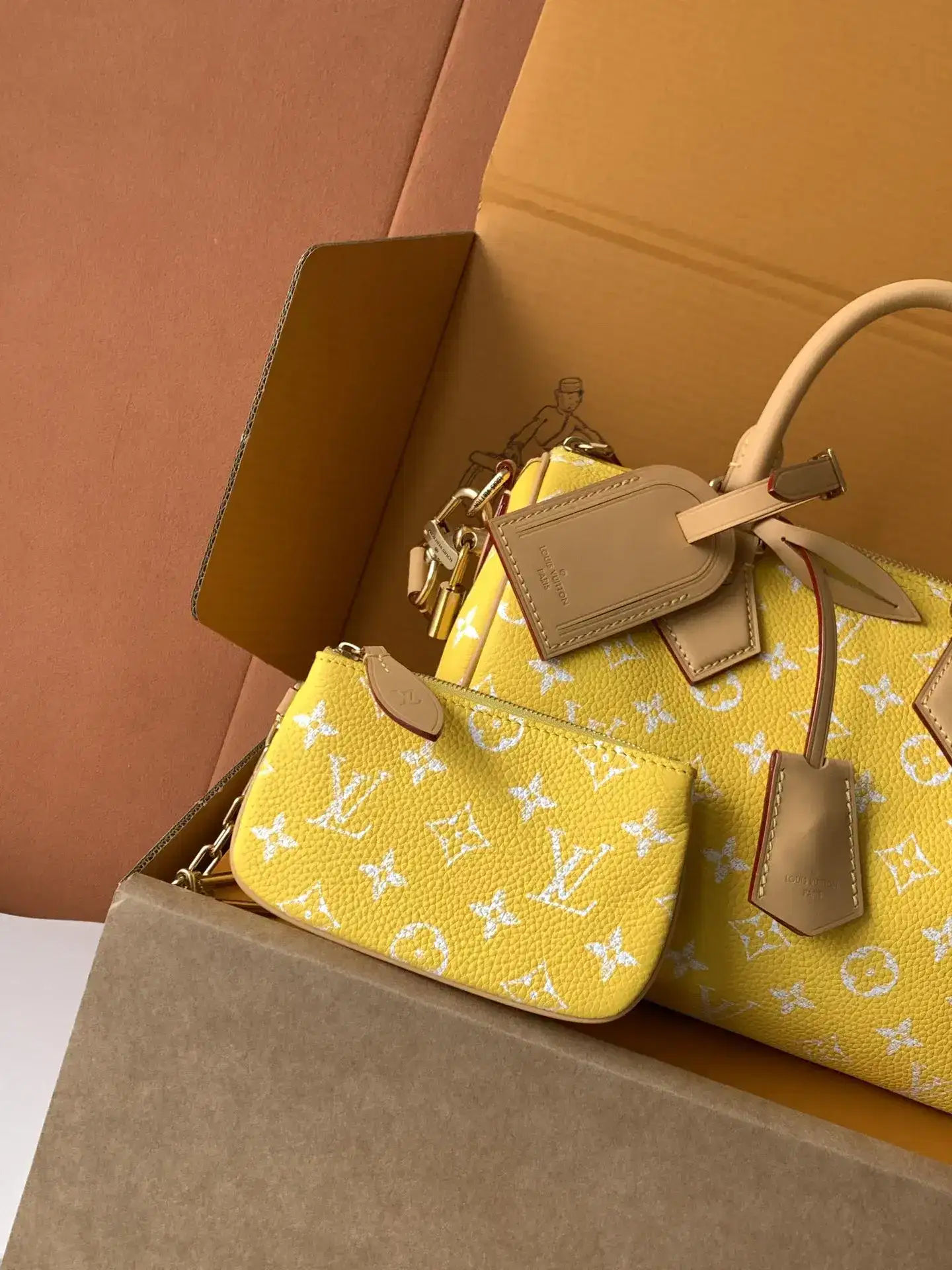 Louis Vuitton Yellow Calfskin Top Handle Bag product photo from LabelPicks
