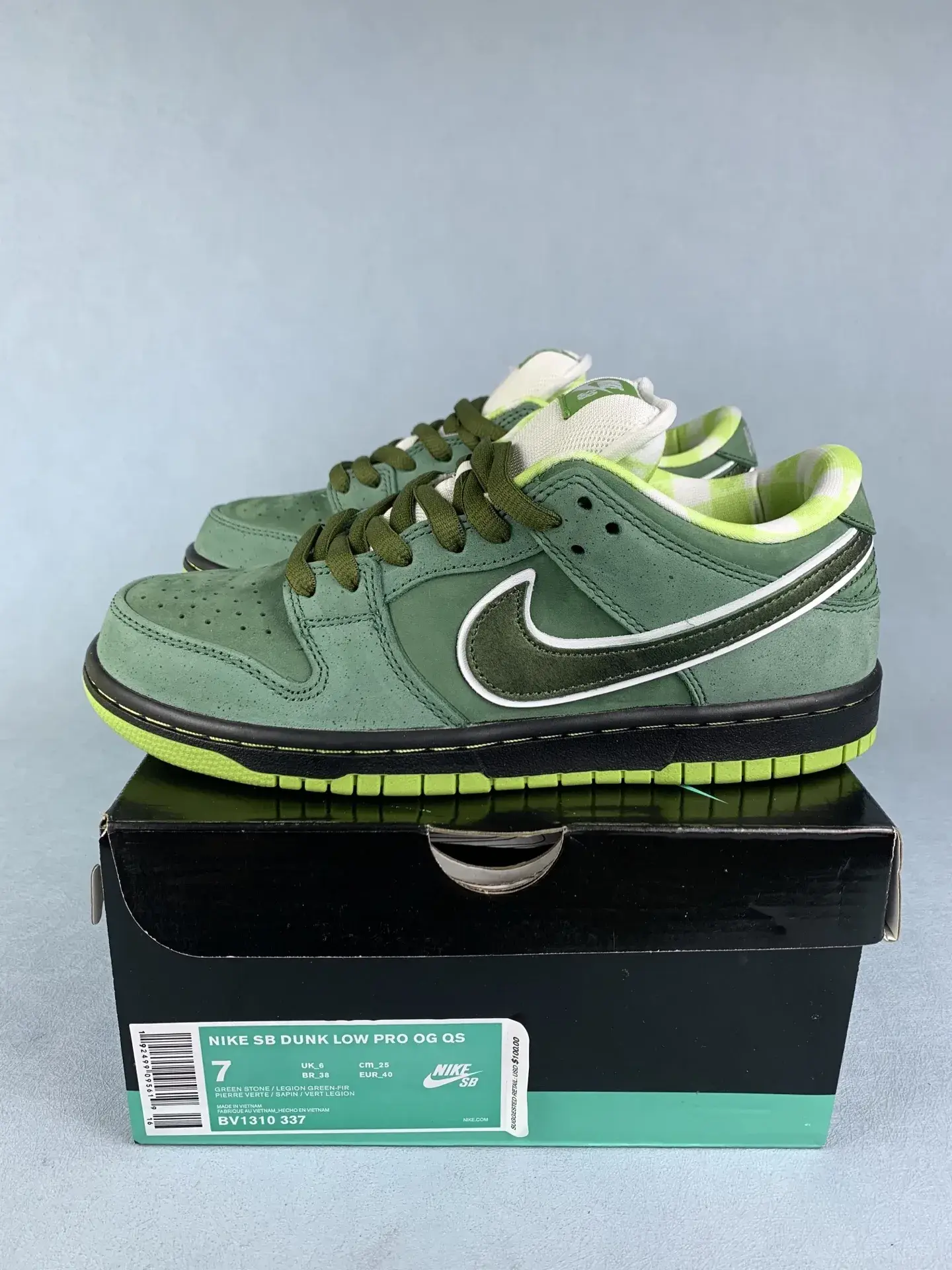 Concepts x Nike SB Dunk Low Pro OG QS “Green Lobster” - Green Stone/Legion Green/Fir product photo from LabelPicks