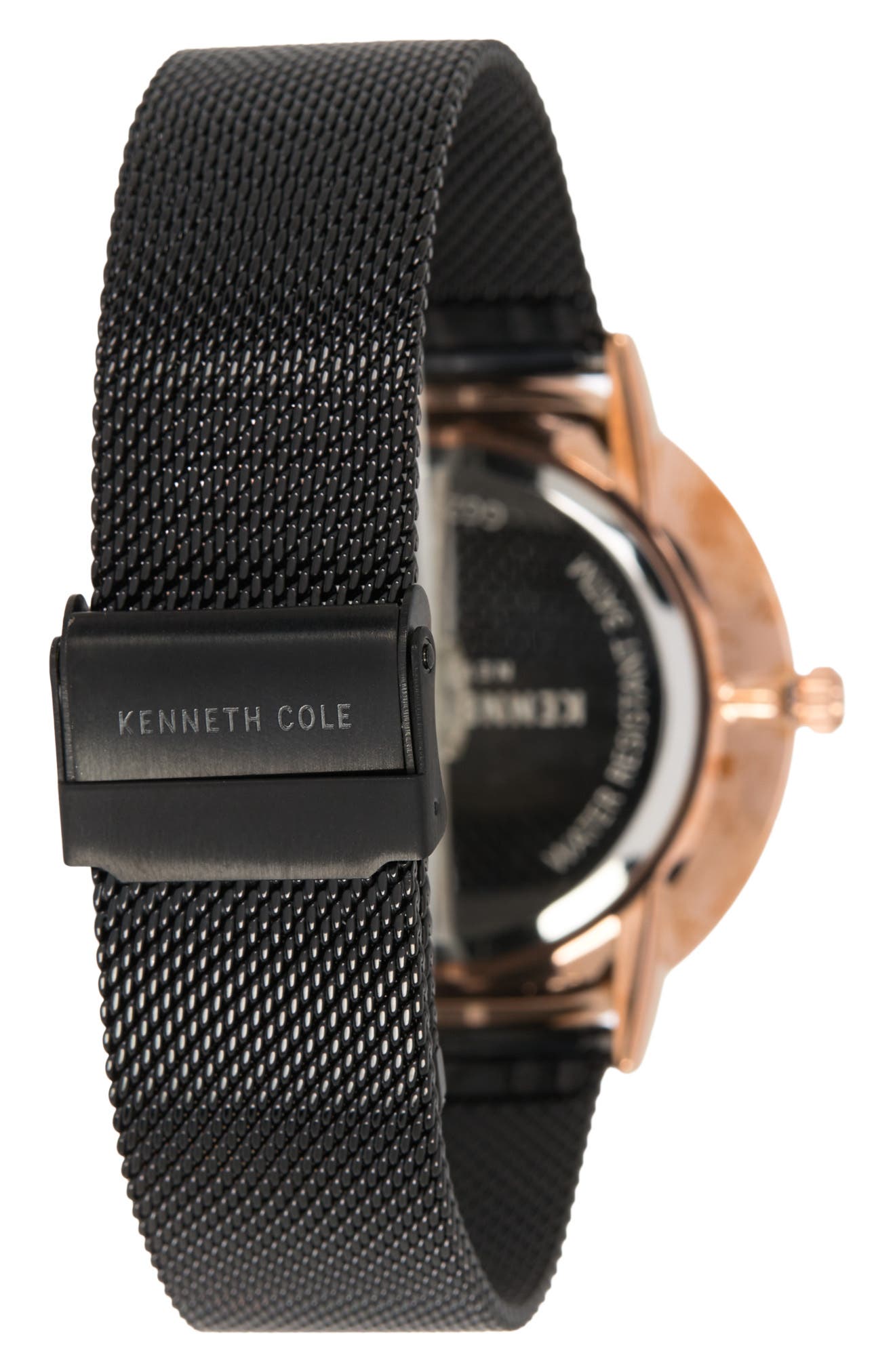 Kenneth Cole Men's 3-Hand Diamond Mesh Strap Watch, 45mm