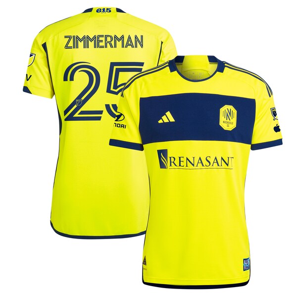 Walker Zimmerman Nashville SC adidas 2024 The 615 Kit Authentic Player Jersey - Yellow