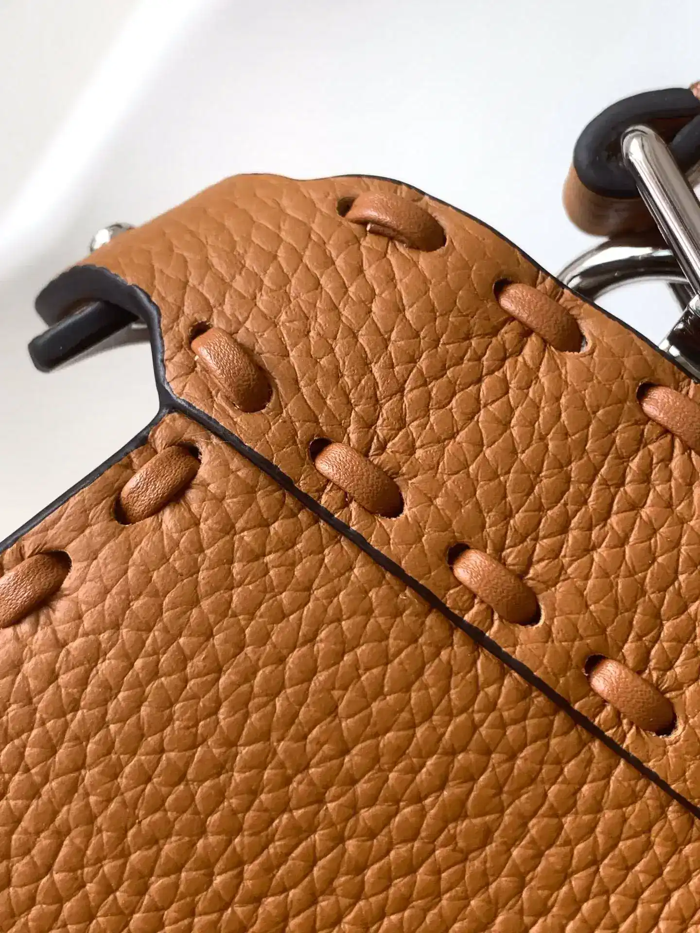 Fendi Brown Peekaboo Calfskin Top Handle Bag product photo from LabelPicks