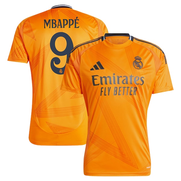 Kylian Mbappé Los Merengues adidas 2024/25 Away Replica Player Jersey - Orange