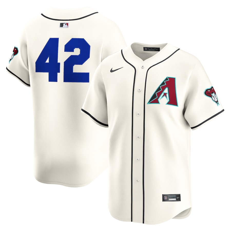 Arizona Diamondbacks Nike Home 2025 Jackie Robinson Day Limited Jersey – Cream