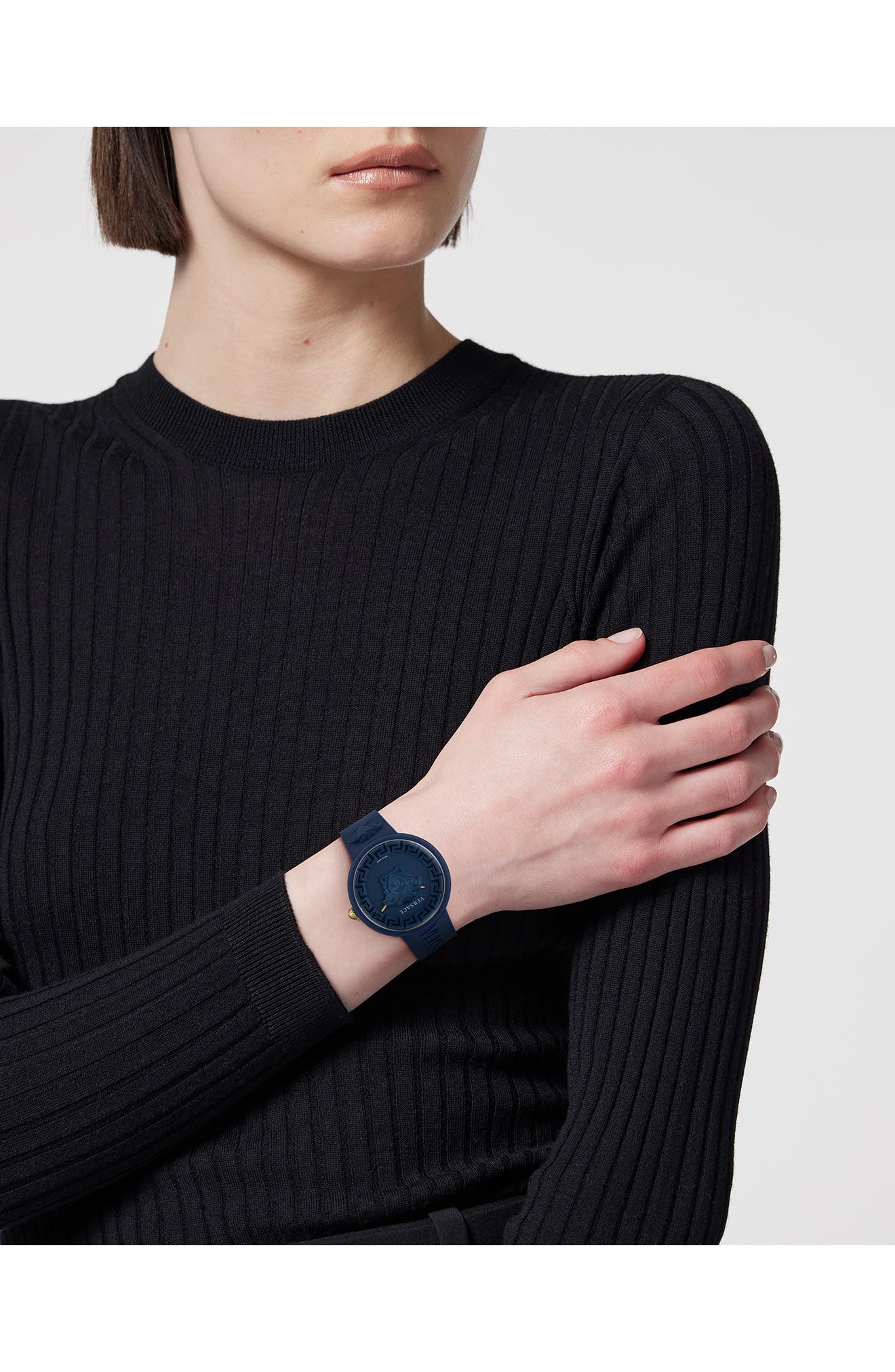 Versace Medusa Pop Silicone Watch, 39mm