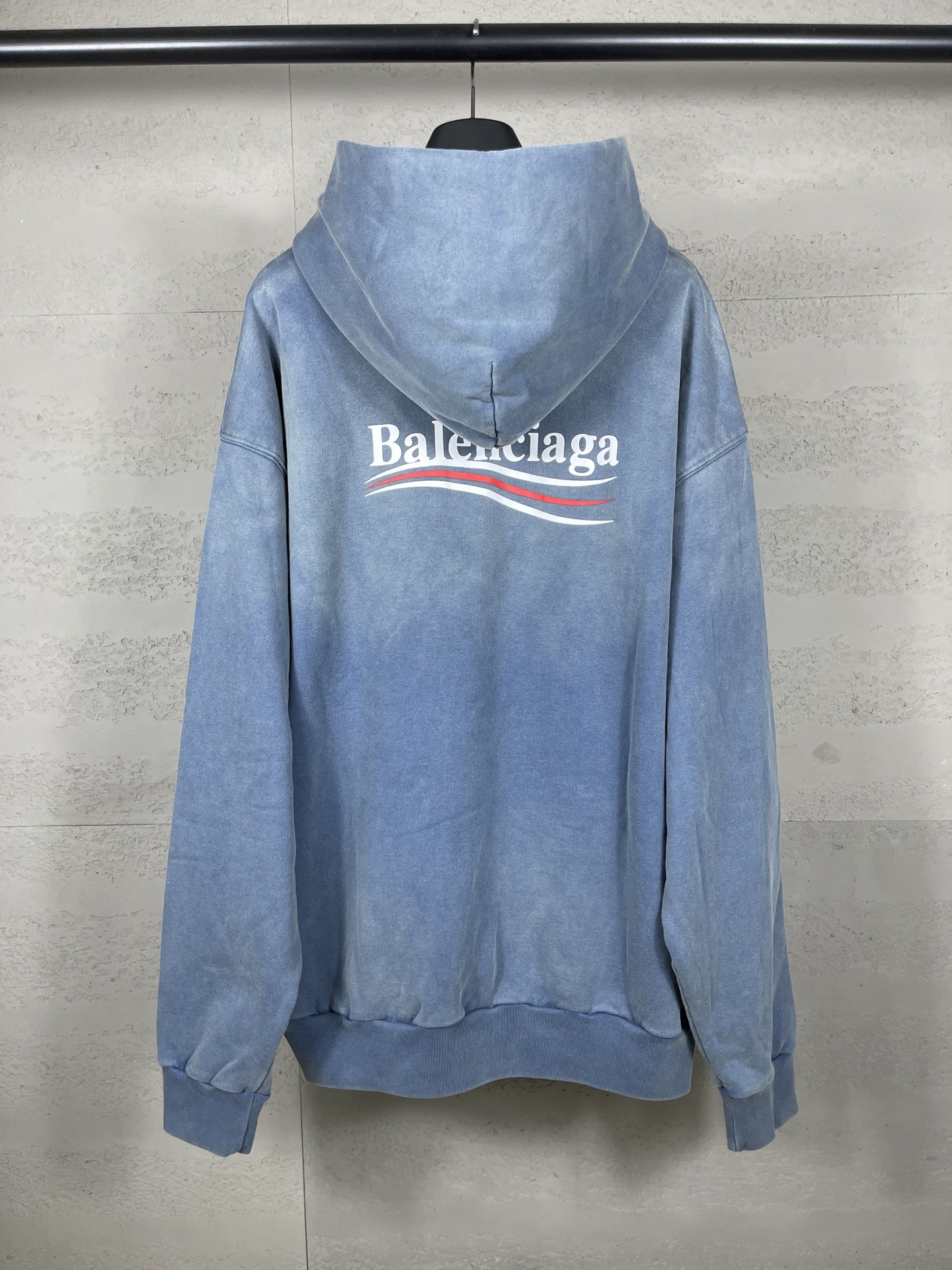 Classic Coke Wave Print Washed Long Sleeve Hoodies