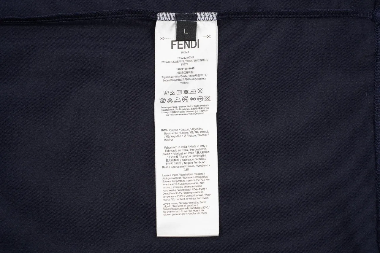 Fendi Navy Anniversary Lettering T-Shirt product photo from LabelPicks