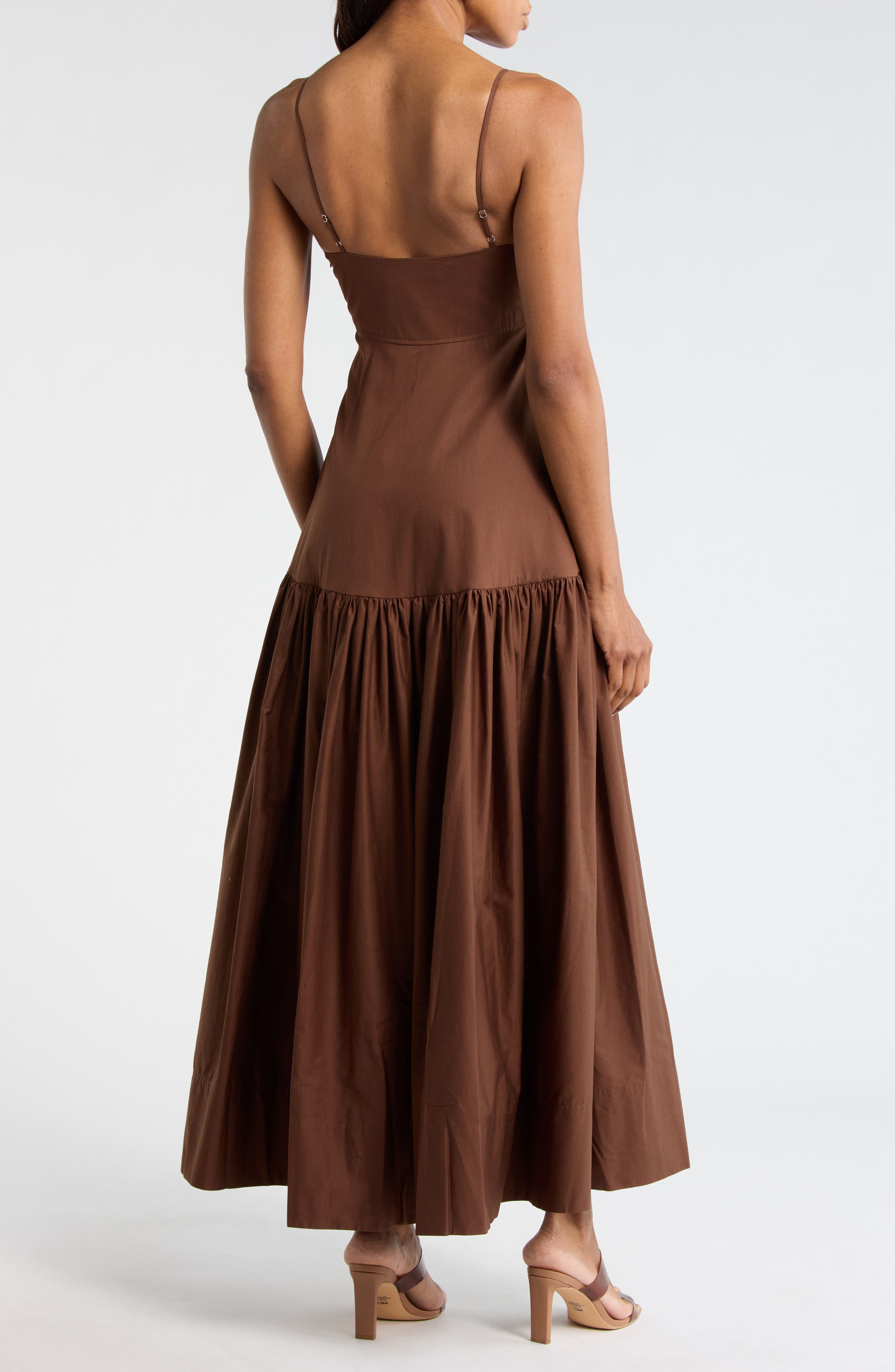 A.L.C. Harper Ruched Cotton Maxi Dress