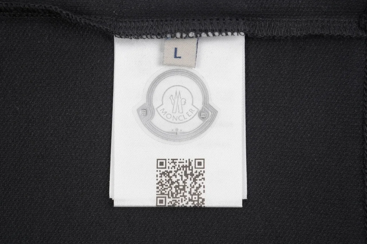 Moncler Black Contrast-Collar Snap Polo Shirt product photo from LabelPicks