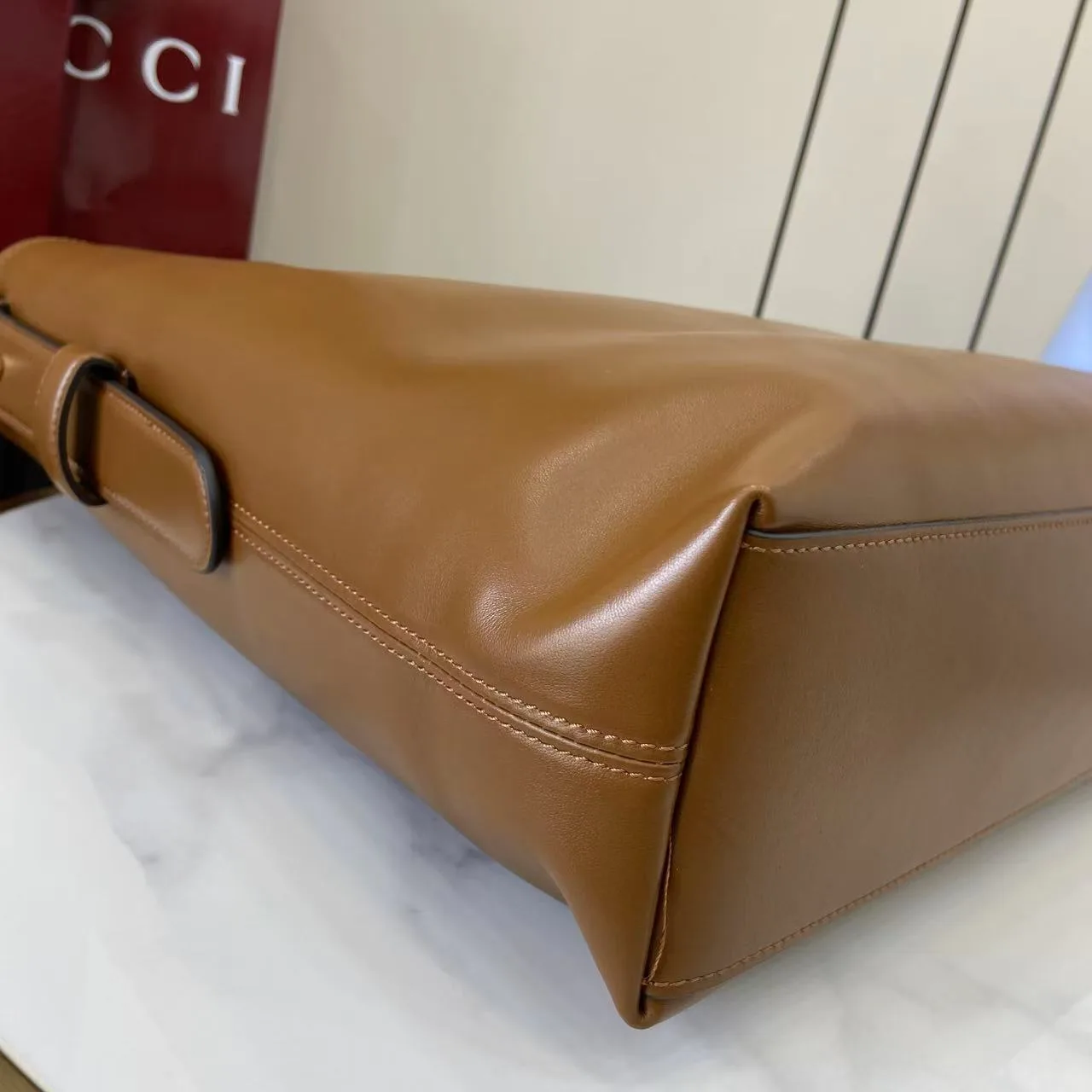 Gucci Brown Smooth Leather Tote Bag product photo from LabelPicks