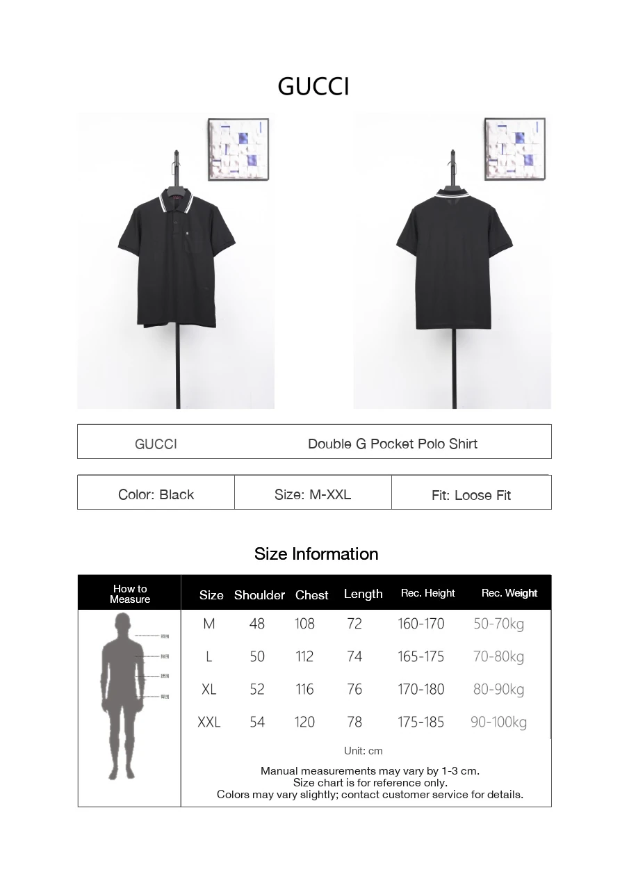 GUCCI Black Mini GG Pocket Polo Shirt product photo from LabelPicks