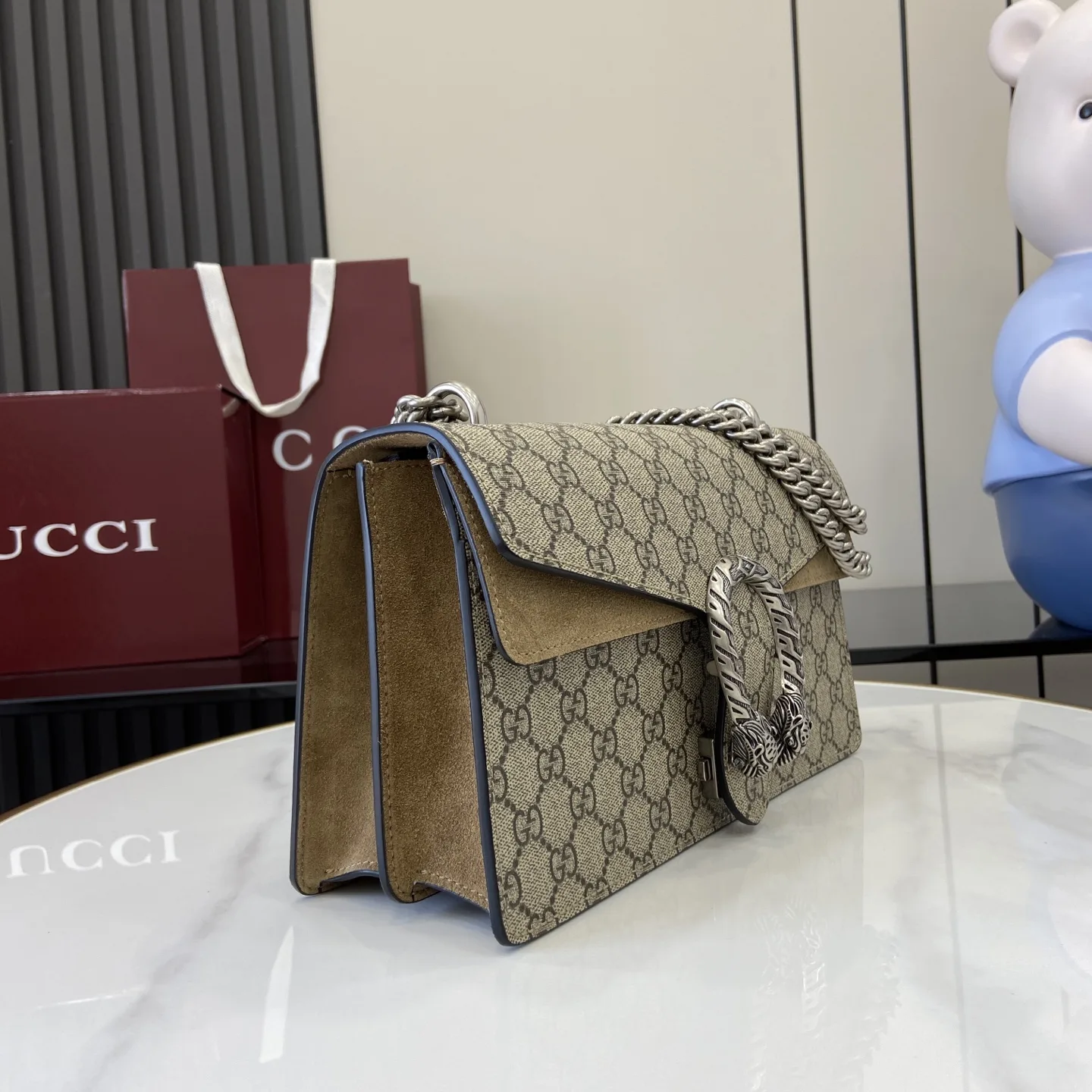 Gucci Canvas and Suede Shoulder Bag product photo from LabelPicks