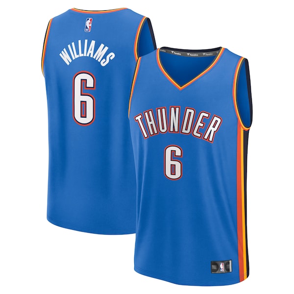 Jaylin Williams Oklahoma City Thunder  Fast Break Replica Player Jersey - Icon Edition - Blue