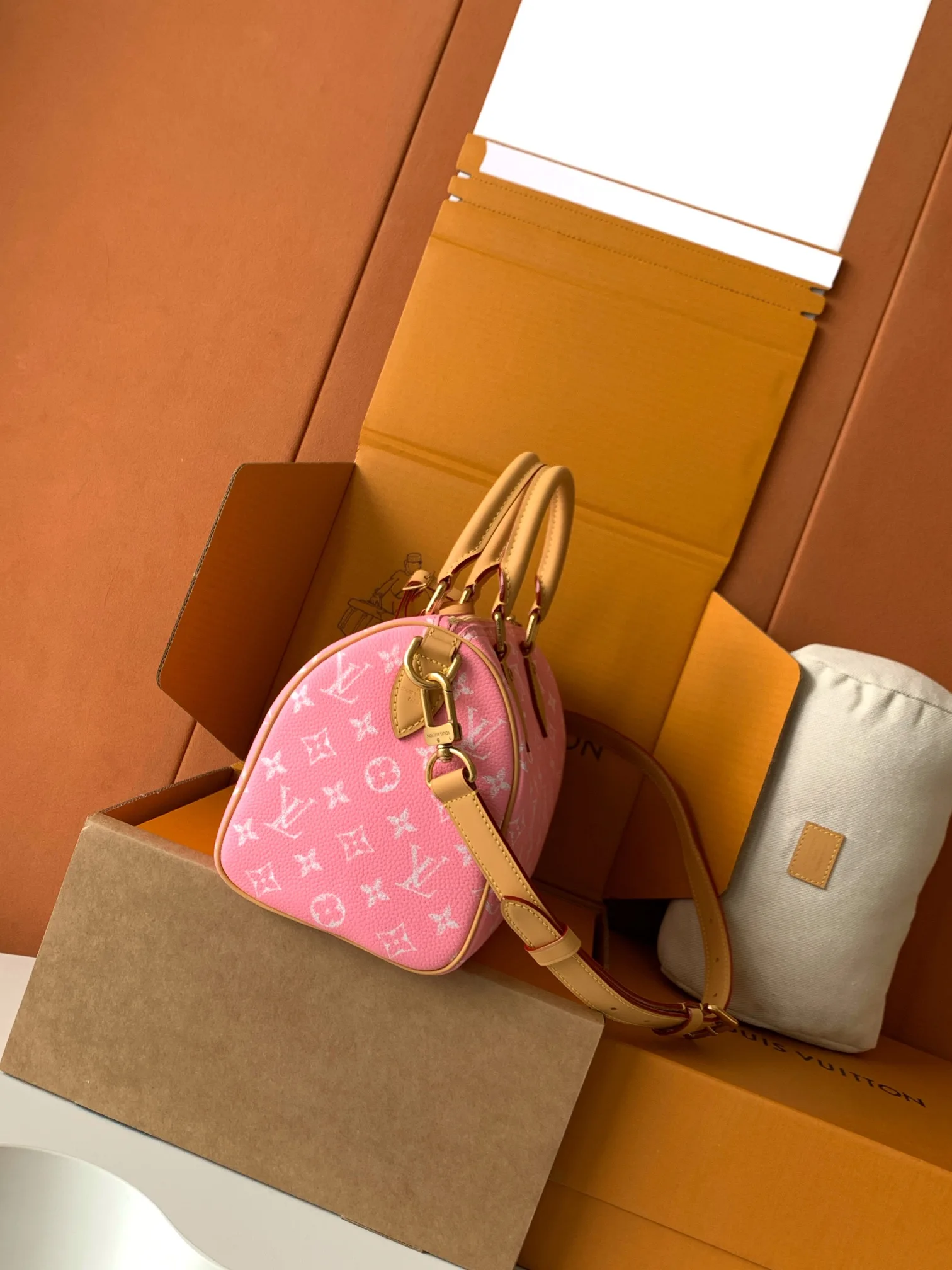 Louis Vuitton Speedy Pink Calfskin Top Handle Bag product photo from LabelPicks